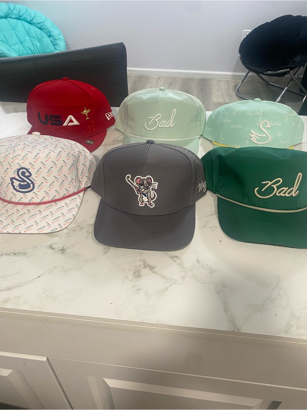 Bad Birdie, Waggle, Swannies, Ryder Cup Golf Hats (Bundle) (Like New)